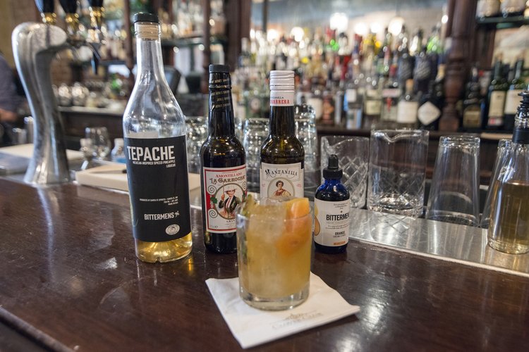 2014 Sherry Cocktail Comp entry "Smoke on Blonde"