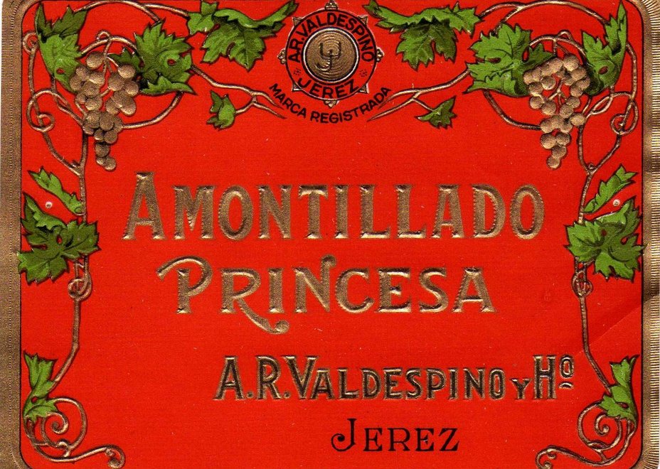 Amontillado Princesa etiqueta vinos de jerez