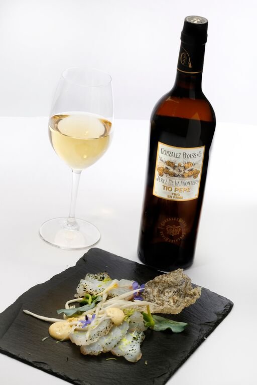 - with al with Wines Skin recipe Fino Kroepoek Codfish Sherry