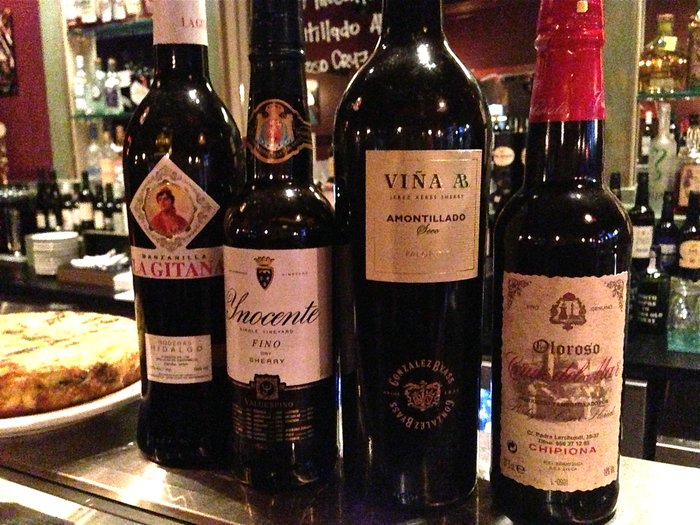 A selection of Sherry wines