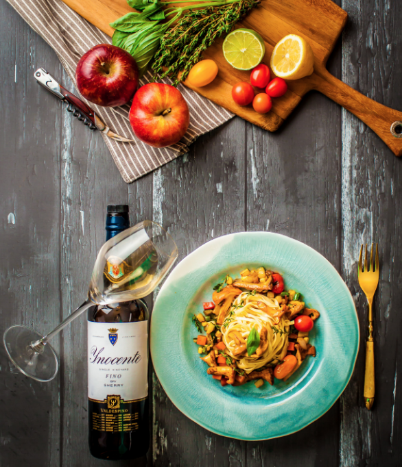 uni pasta with chaterelle